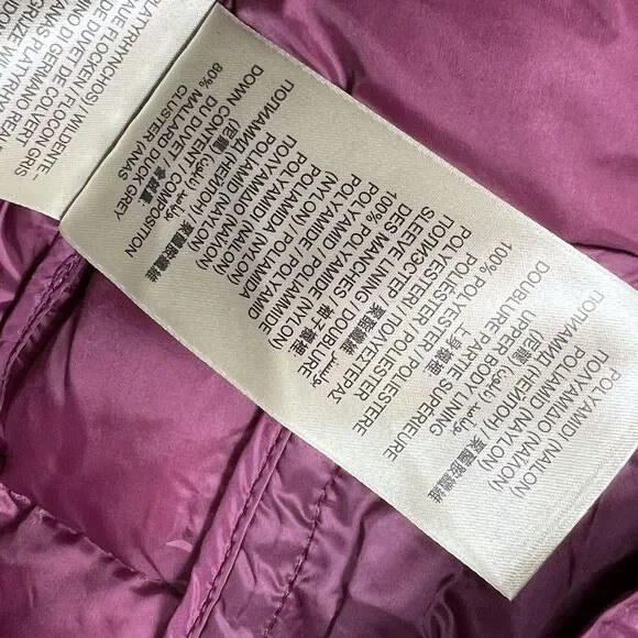 Burberry BRIT Double Breasted Parka Coat Puffer Down Hooded Belt Nova Check XS - Picture 15 of 15